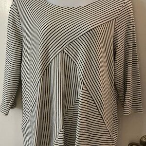 Kim Rogers Blue and White Striped Top